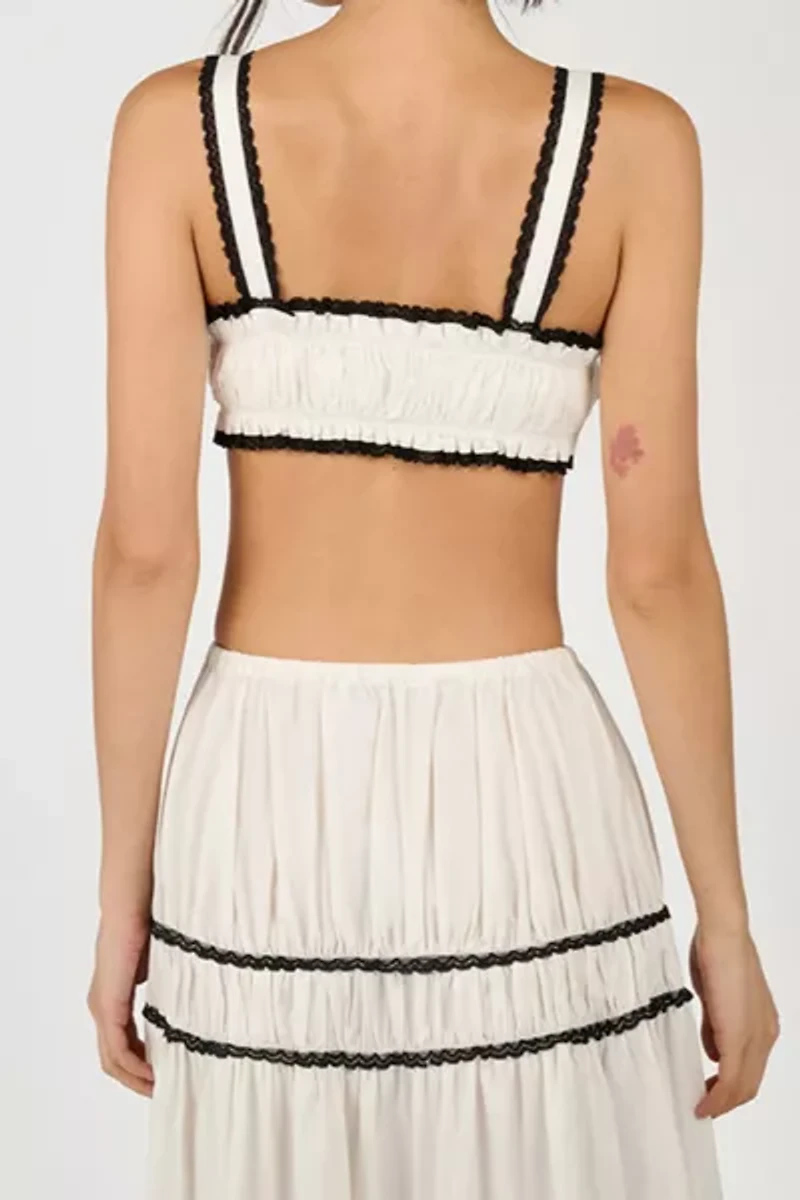 WeWoreWhat Ruched Crop Top