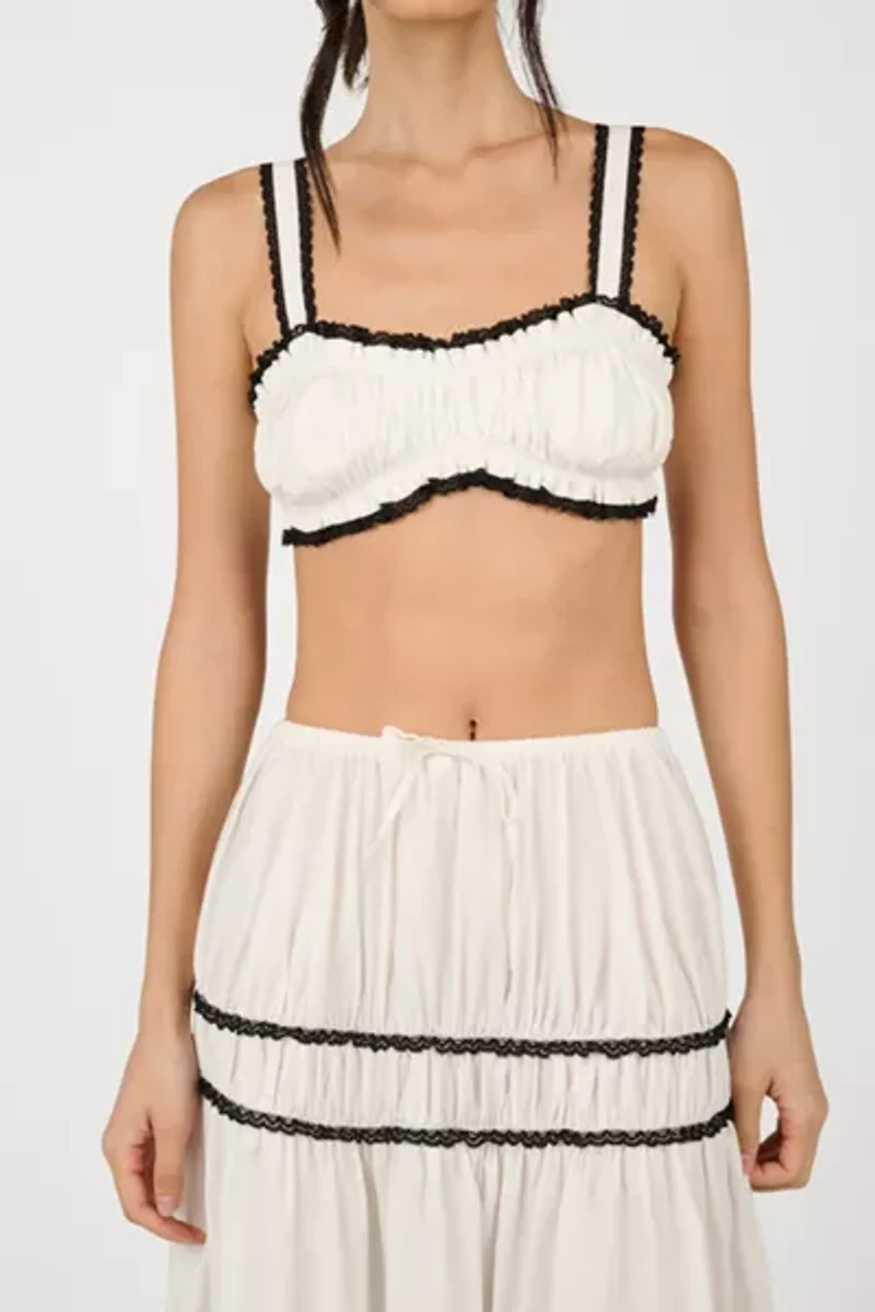 WeWoreWhat Ruched Crop Top