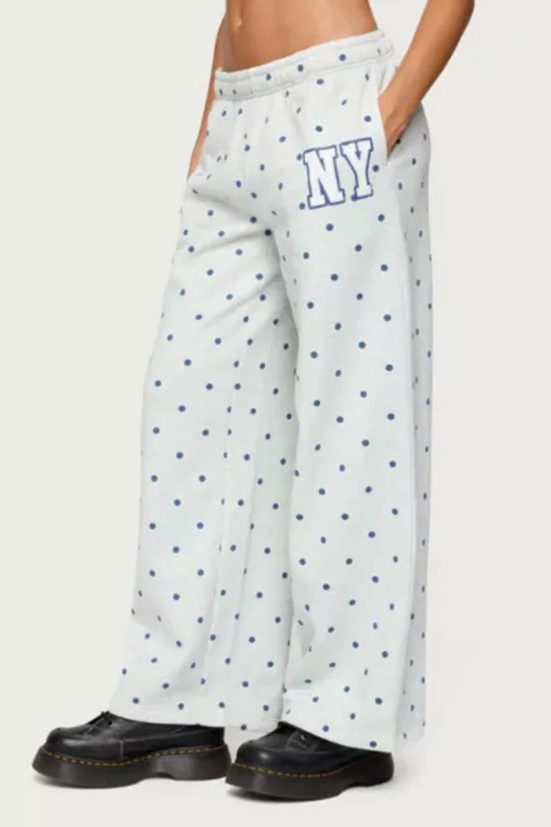 Edikted Ny Babe Polka Dot Sweatpants