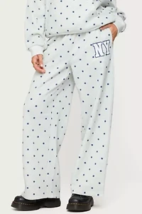 Edikted Ny Babe Polka Dot Sweatpants