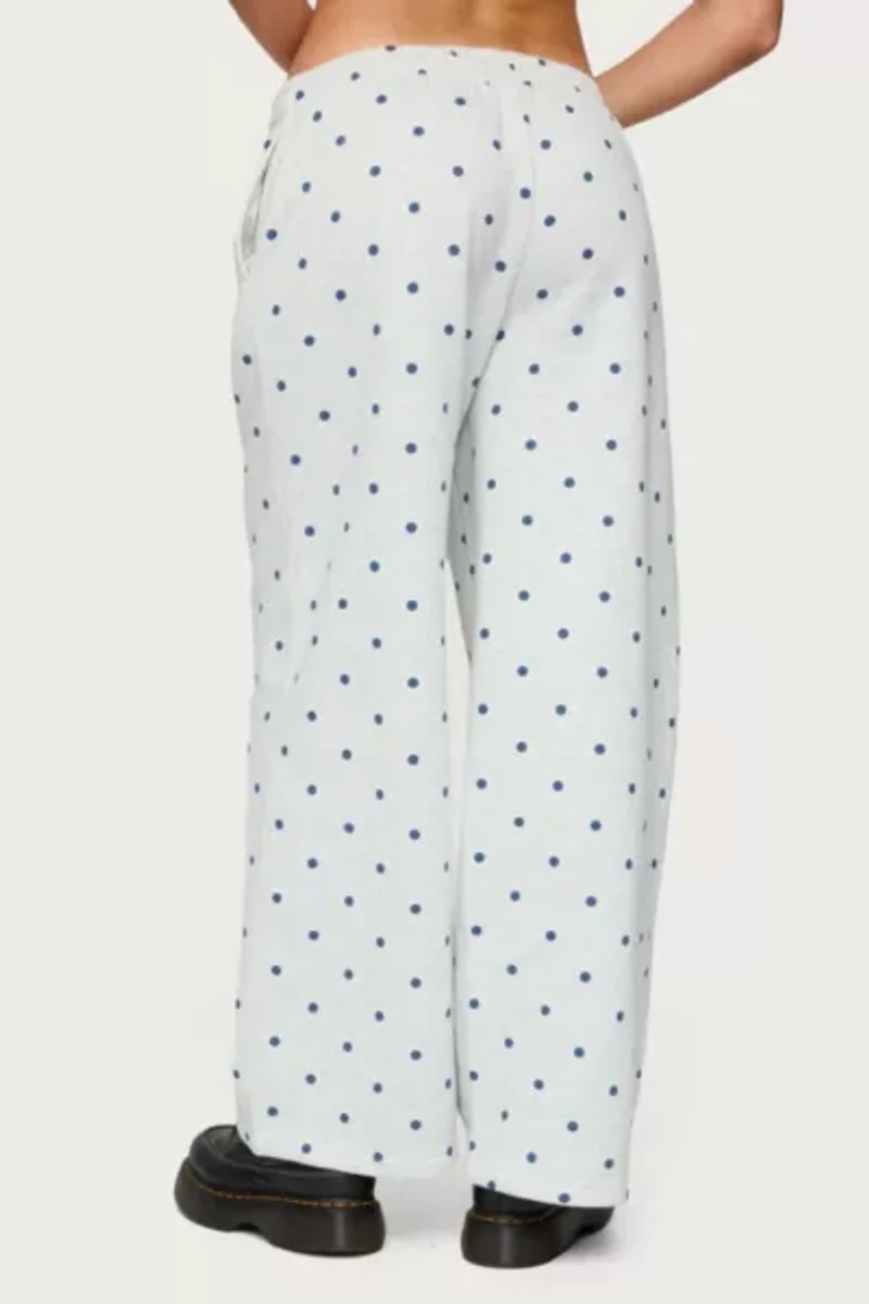 Edikted Ny Babe Polka Dot Sweatpants