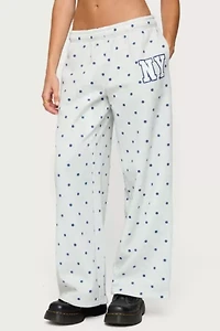 Edikted Ny Babe Polka Dot Sweatpants