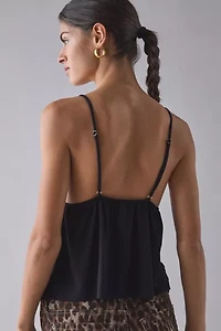 Kimchi Blue Jaelyn Jersey Knit Plunging Babydoll Cami