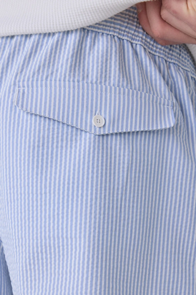 Lacoste Stripe Pattern Swim Trunks