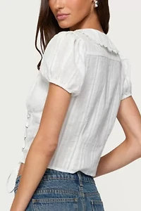 Edikted Valera Cotton Tailored Button Up Shirt