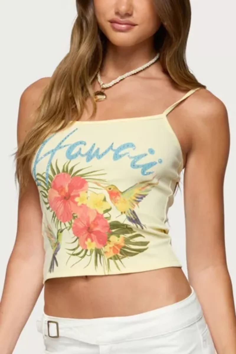 Edikted Hawaii Babe Tank Top