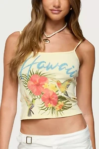 Edikted Hawaii Babe Tank Top