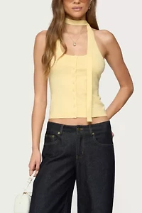 Edikted Two Piece Knit Halter Top