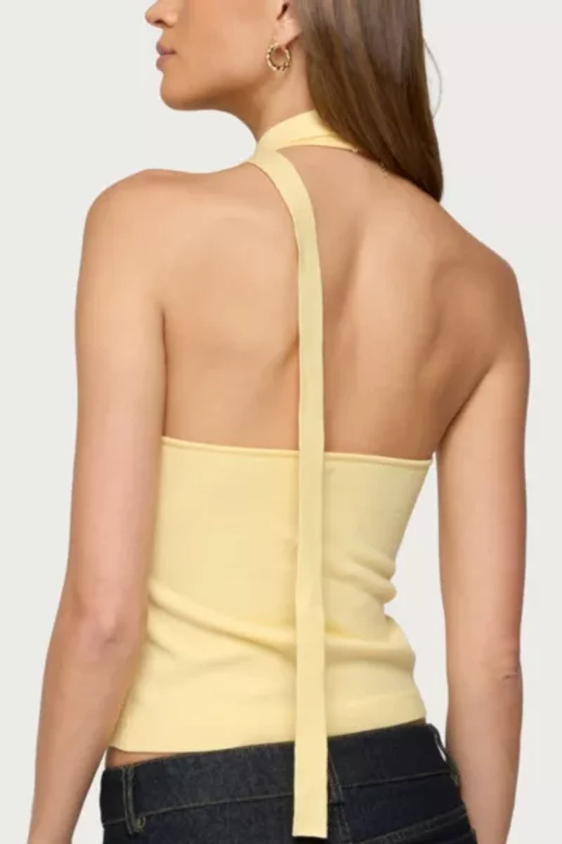 Edikted Two Piece Knit Halter Top