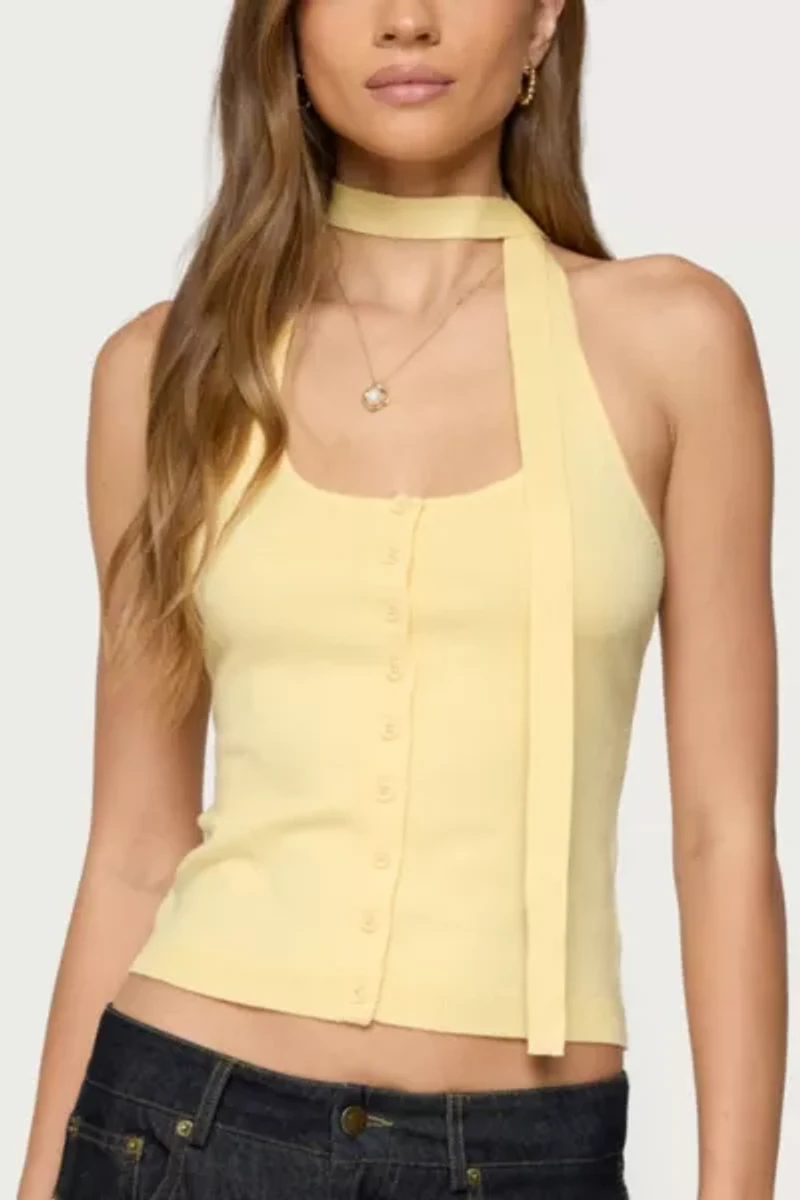 Edikted Two Piece Knit Halter Top