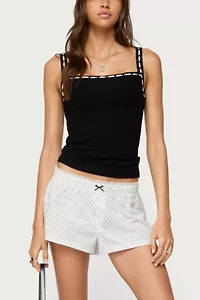 Edikted Leilani Ribbon Lacey Tank Top