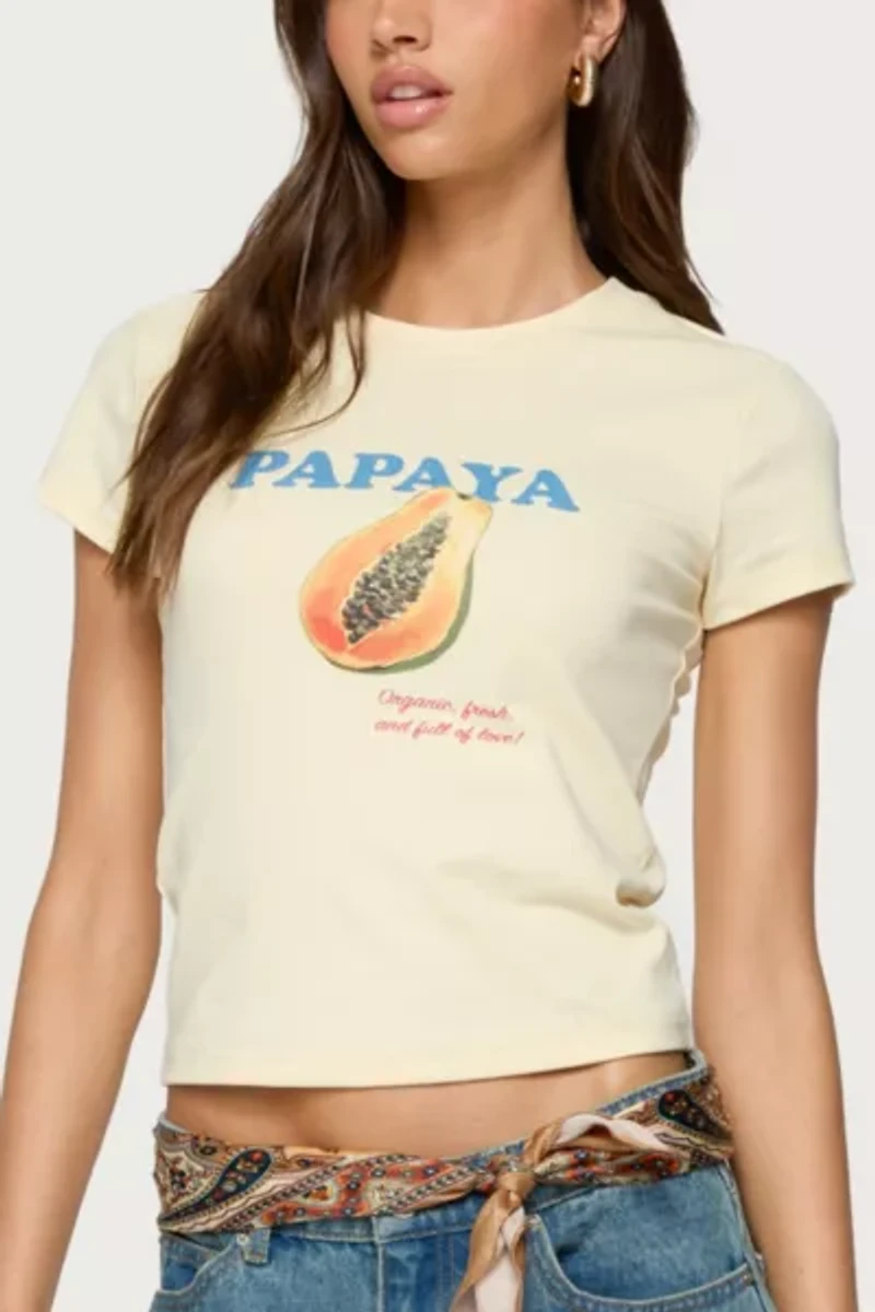 Edikted Papaya T Shirt