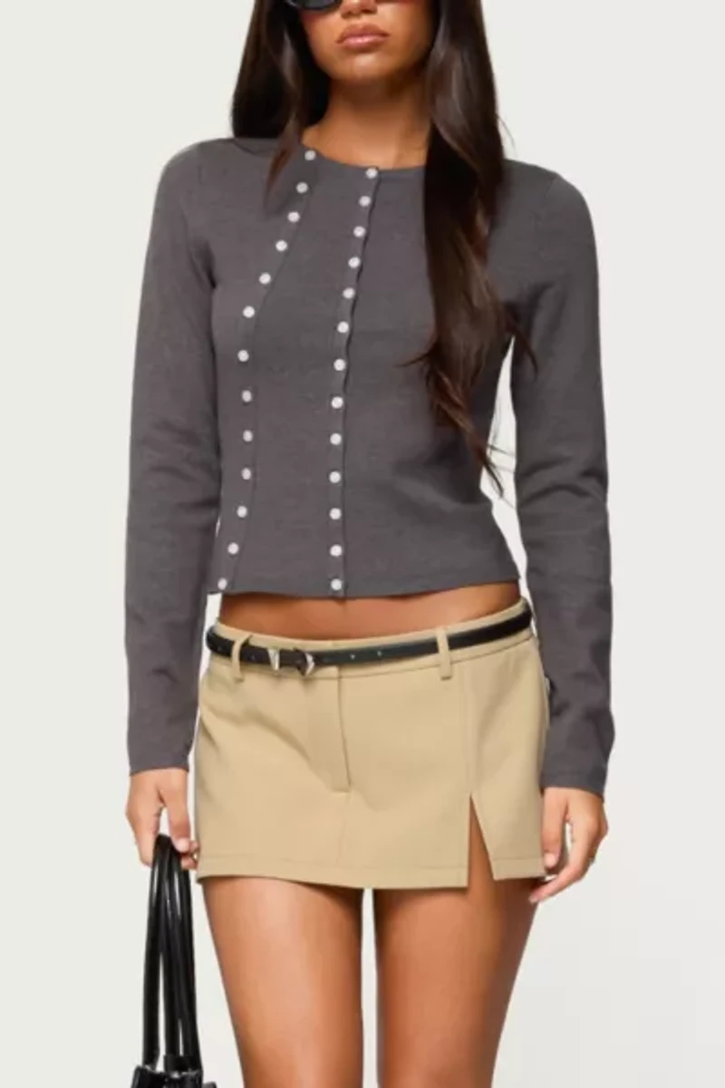 Edikted Hestia Button Up Knit Cardigan