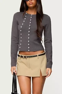 Edikted Hestia Button Up Knit Cardigan