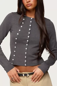 Edikted Hestia Button Up Knit Cardigan