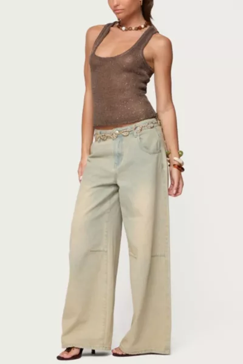 Edikted Eleora Sequin Knit Tank Top