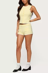 Edikted Leila Scalloped Knit Tank Top