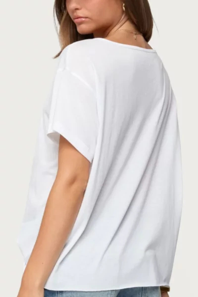 Edikted Sonora Oversized V Neck T Shirt