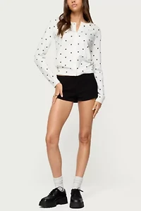 Edikted Shea Polka Dot Knitted Cardigan