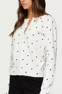 Edikted Shea Polka Dot Knitted Cardigan