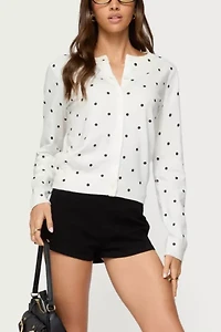 Edikted Shea Polka Dot Knitted Cardigan