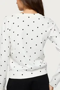 Edikted Shea Polka Dot Knitted Cardigan