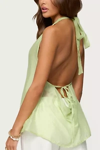 Edikted Silky Look Split Front Halter Top