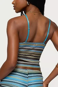 Edikted Zigzag Stripe Tank Top