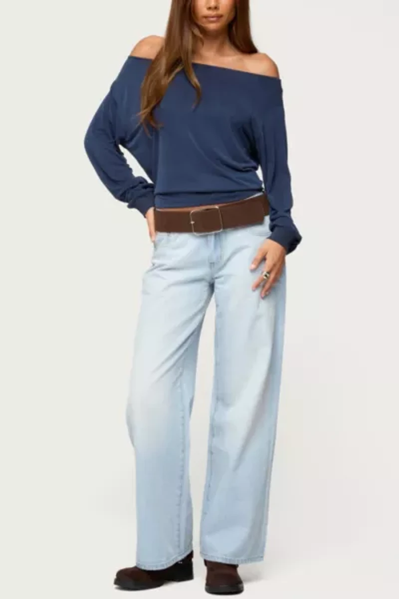 Edikted Nannie Off Shoulder Oversized Top