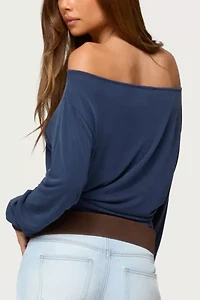 Edikted Nannie Off Shoulder Oversized Top