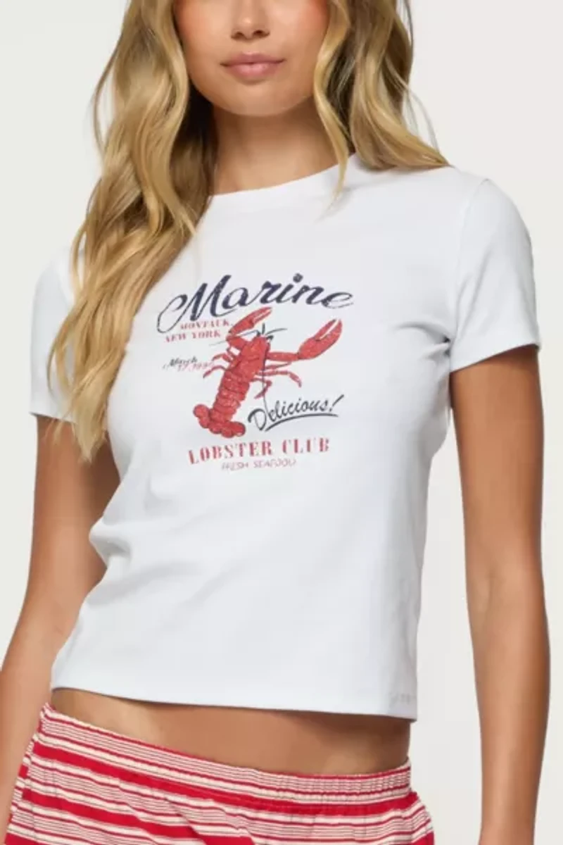 Edikted Lobster Club T Shirt