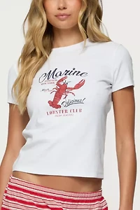 Edikted Lobster Club T Shirt