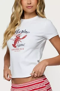Edikted Lobster Club T Shirt