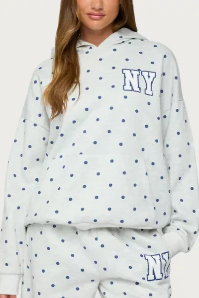 Edikted Ny Babe Polka Dot Hoodie
