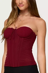 Edikted Guinivere Smocked Strapless Corset