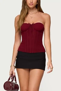 Edikted Guinivere Smocked Strapless Corset