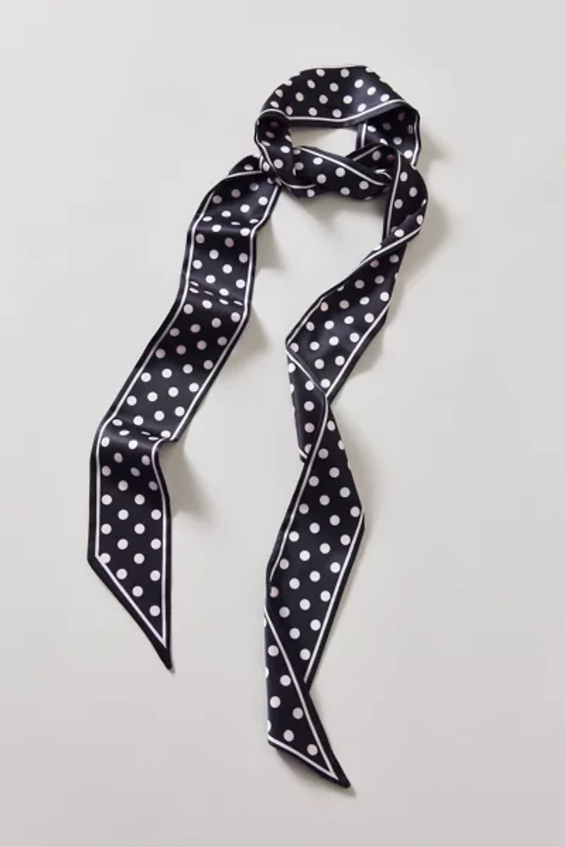Polka Dot Pattern Silky Wrap Scarf