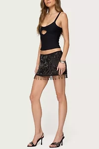 Edikted Karin Cut Out Ribbed Tank Top