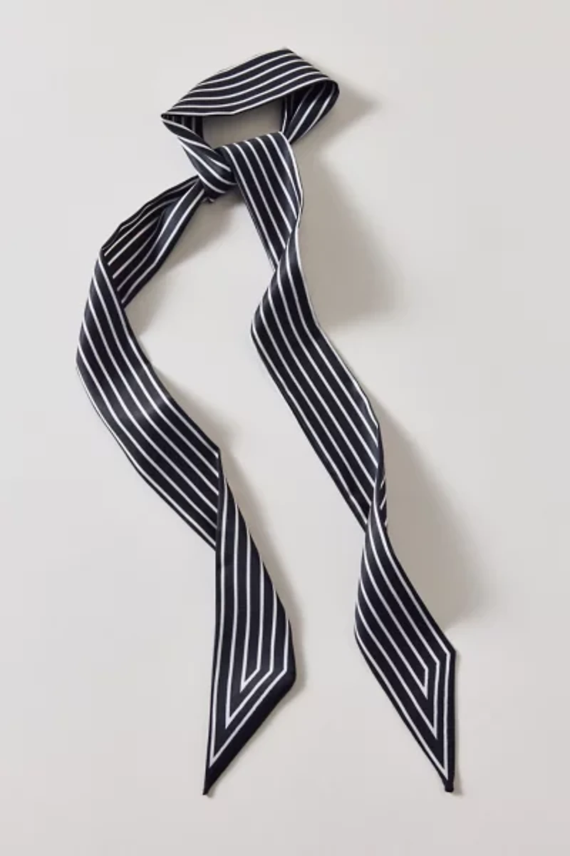 Silky Striped Wrap Scarf