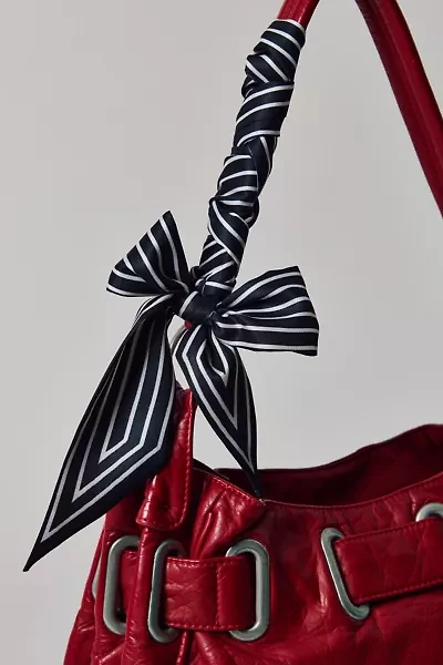 Silky Striped Wrap Scarf