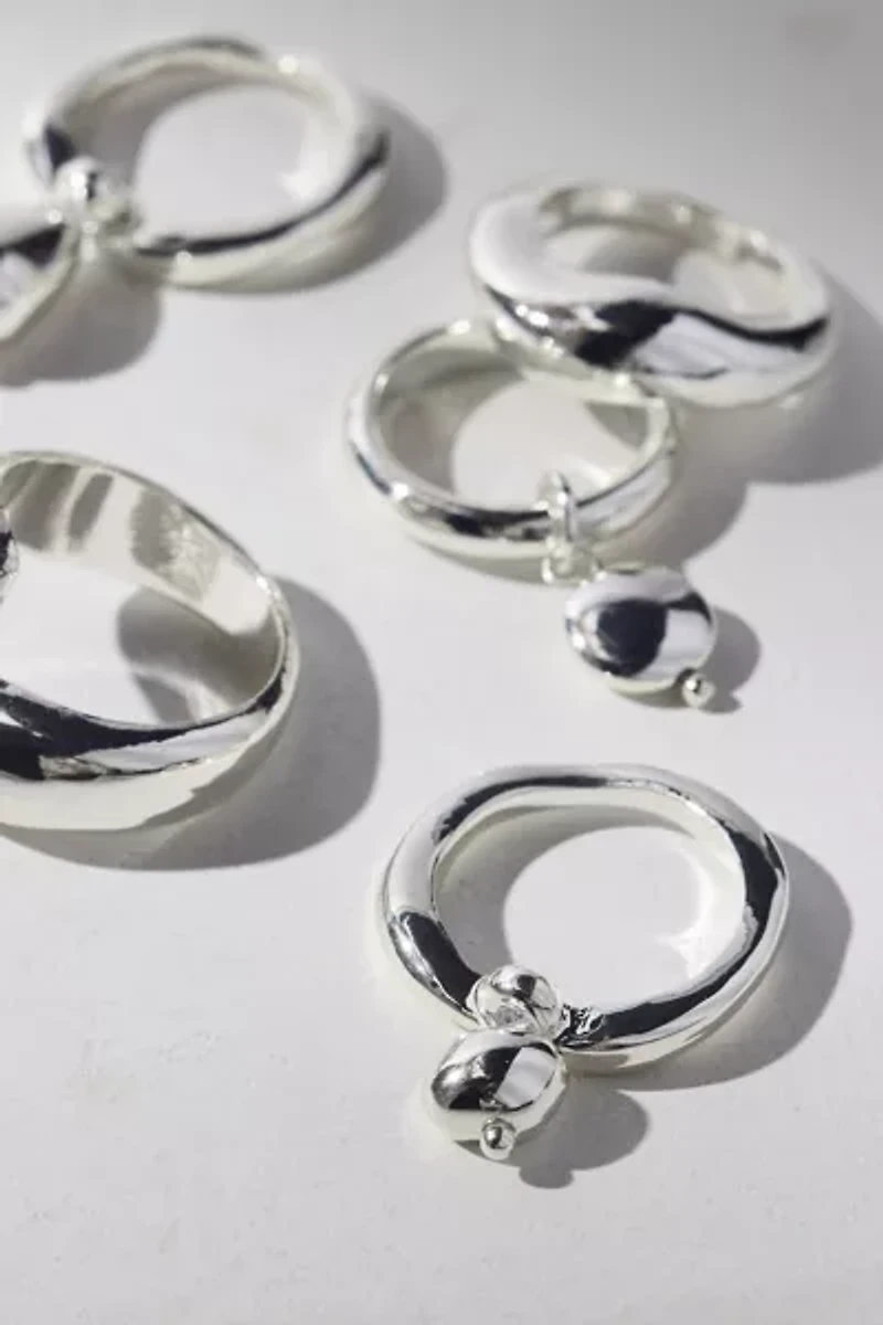 Champagne Pearl Ring Set