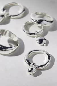 Champagne Pearl Ring Set