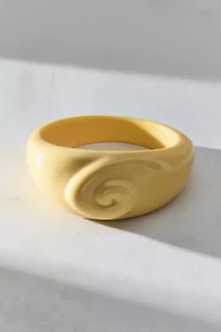Megara Swirl Acrylic Bangle Bracelet