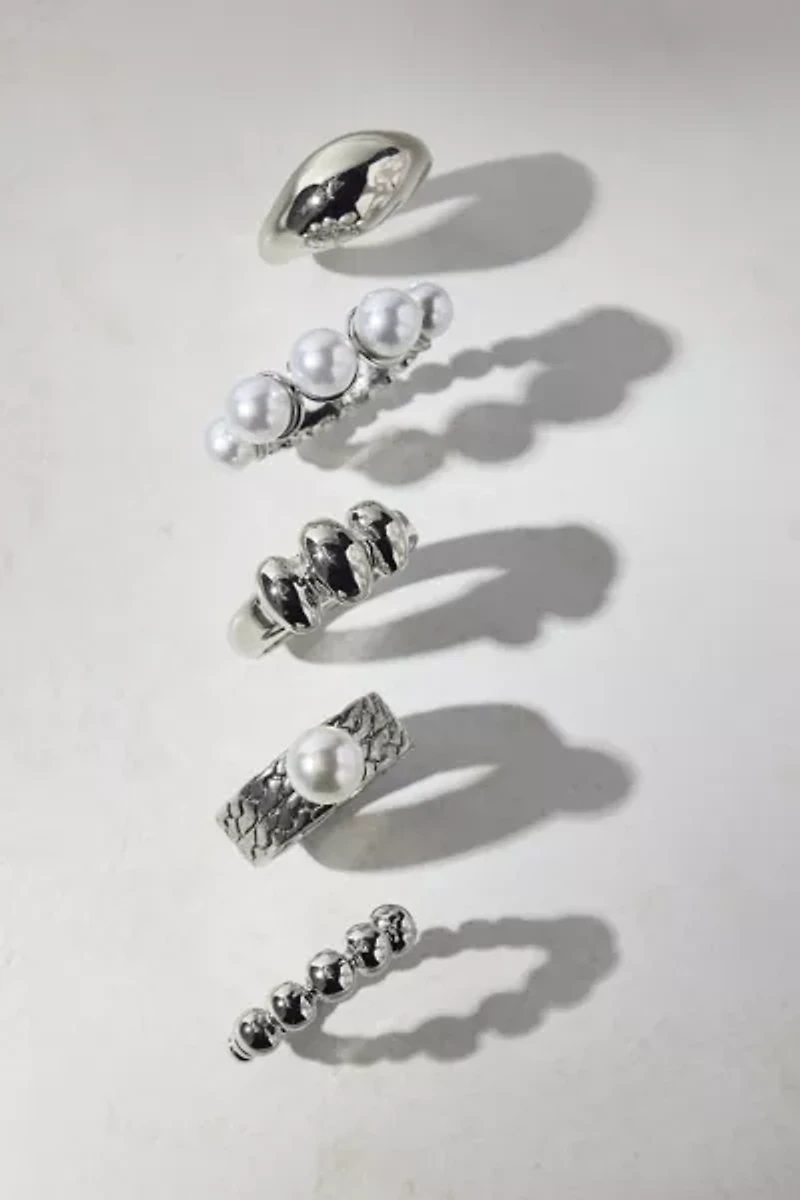 Boulder Pearl Ring Set