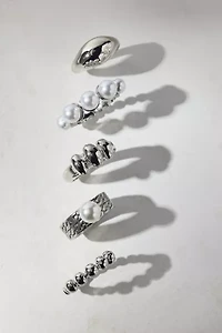 Boulder Pearl Ring Set