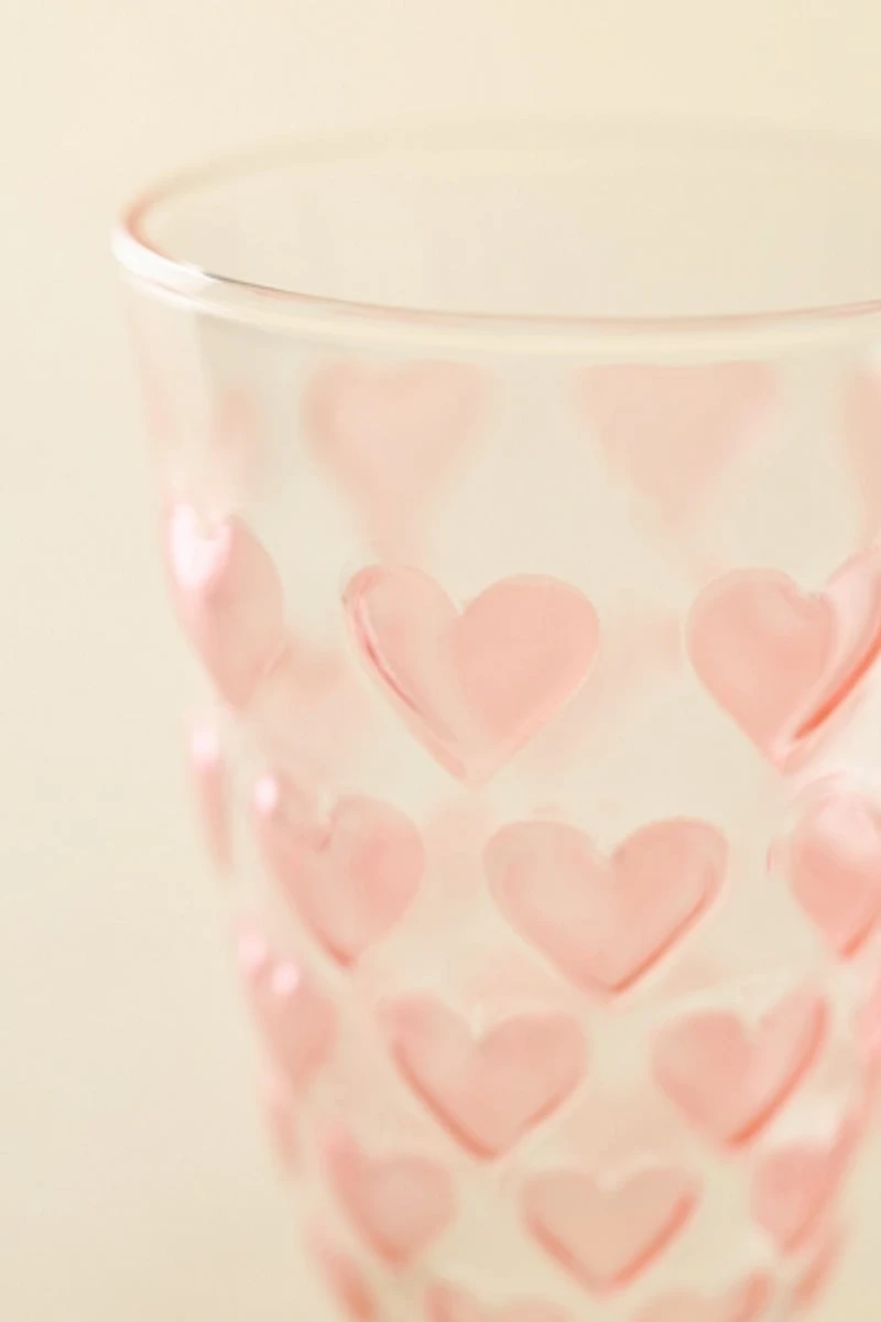 For Love & Lemons UO Exclusive Heart Drinking Glass