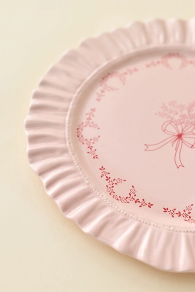 For Love & Lemons UO Exclusive Ruffle Ceramic Dinner Plate