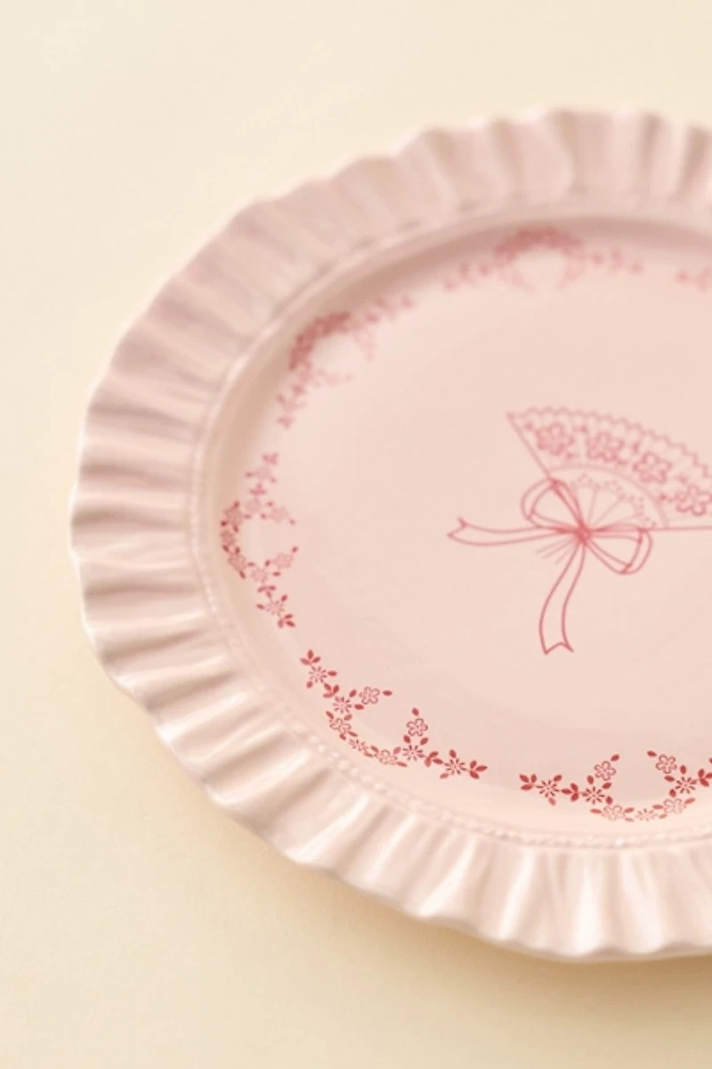 For Love & Lemons UO Exclusive Ruffle Ceramic Side Plate