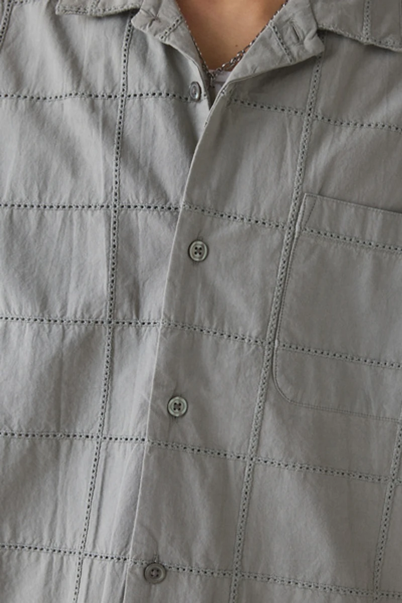 OBEY Angelo Woven Windowpane Short Sleeve Shirt