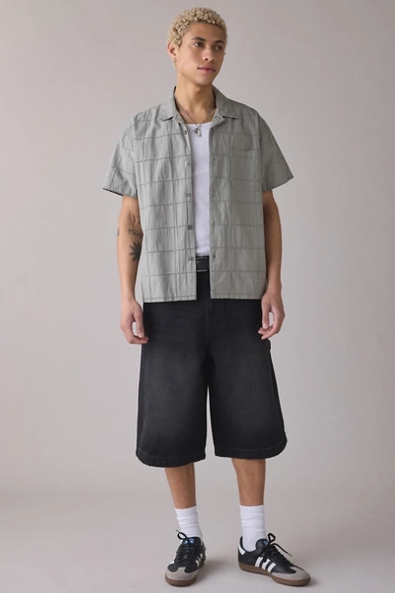 OBEY Angelo Woven Windowpane Short Sleeve Shirt